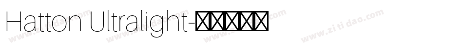 Hatton Ultralight字体转换